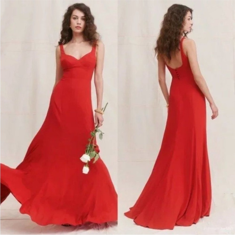 NWT Reformation Lecce Dress in Cherry